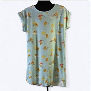 Disney‎ Store Winnie The Pooh Nightshirt Womens XS S Nightgown Sleep Rainbow Sun